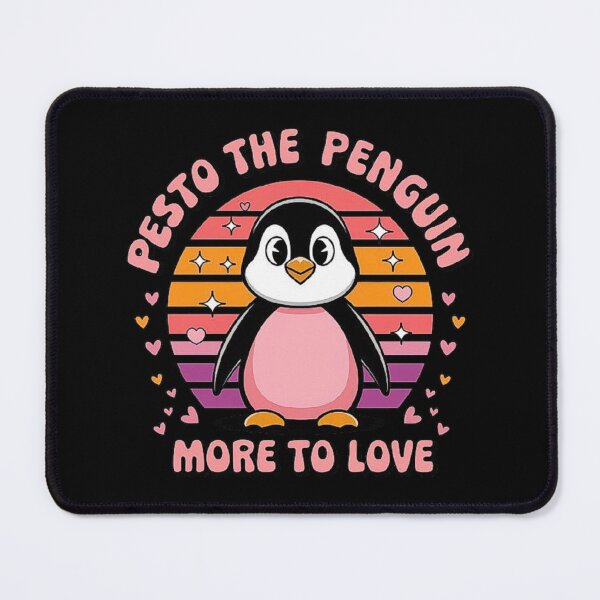 Item preview, Pesto The Penguin – Adorable Retro Sunset Design designed and sold by love3617.