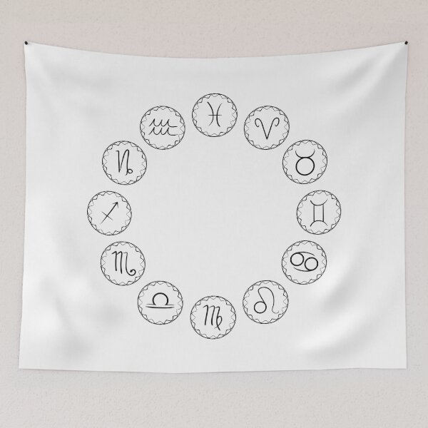 Item preview, Zodiac Circle (White) designed and sold by BLAAAAASK.