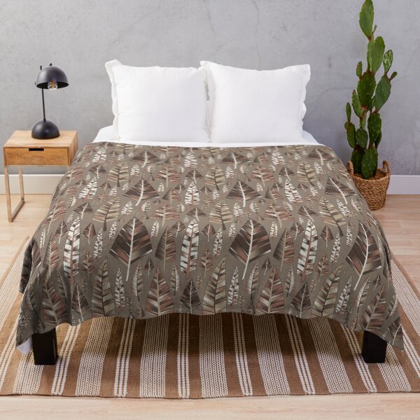 Item preview, Neutral Feathers - Mocha Chocolate Mirage designed and sold by Bennet and Bird.