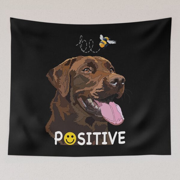 Item preview, Be Positive Brown Happy Labrador designed and sold by Just-Arts-4U.