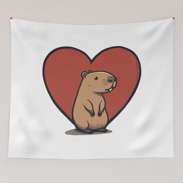 Item preview, Capybara Love - Cute Valentine’s Day Design designed and sold by Krasnovaovaova.