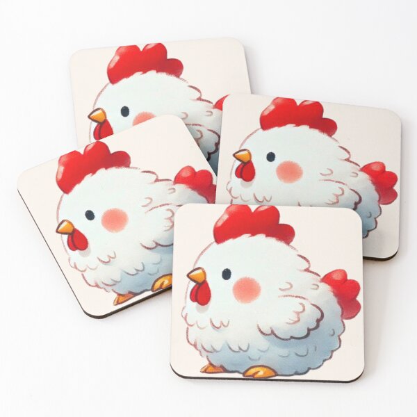 Item preview, Fluffy white baby rooster designed and sold by DaintyDooodles.