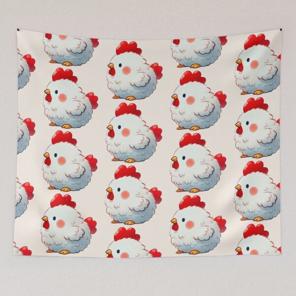 Item preview, Fluffy white baby rooster designed and sold by DaintyDooodles.