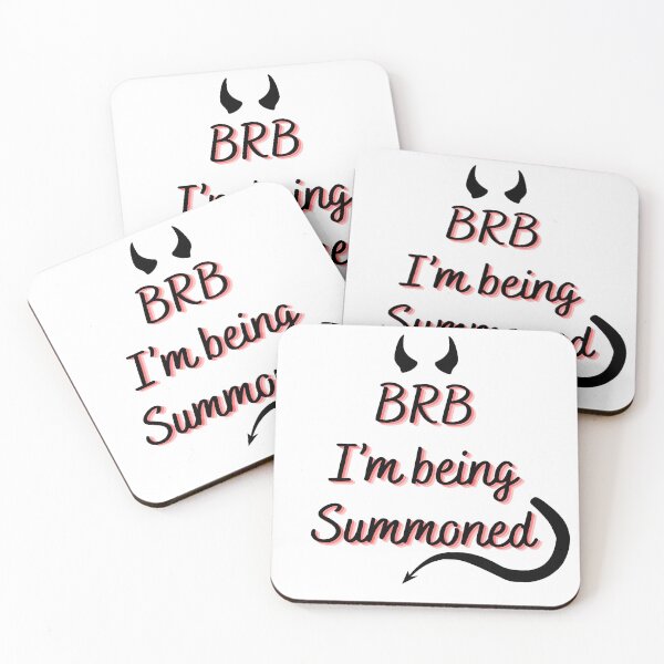 Item preview, BRB I'm Being Summoned (White) designed and sold by BLAAAAASK.