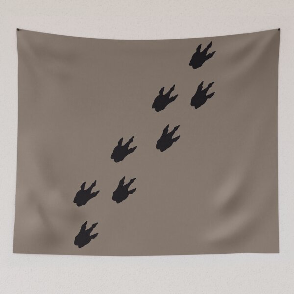 Item preview, Dinosaur Footprints in Black (Fossil Brown) designed and sold by BLAAAAASK.