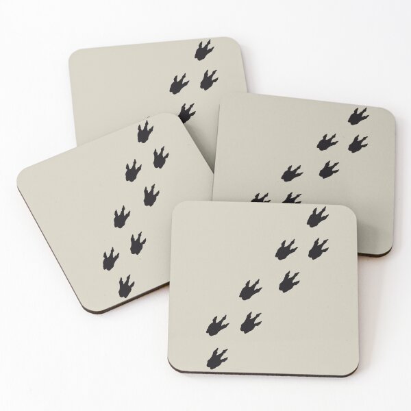 Item preview, Dinosaur Footprints in Black (Fossil Tan) designed and sold by BLAAAAASK.
