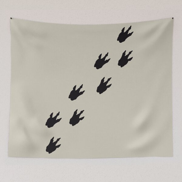 Item preview, Dinosaur Footprints in Black (Fossil Tan) designed and sold by BLAAAAASK.