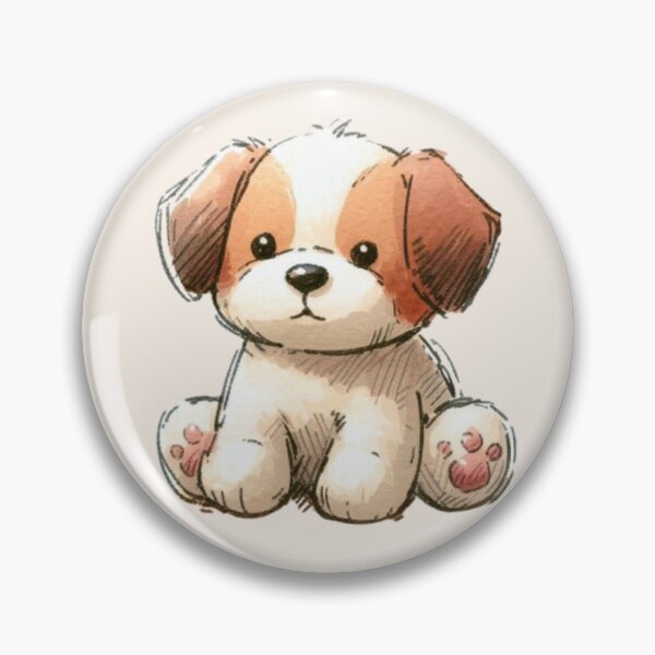 Item preview, Adorable Sitting brown puppy designed and sold by DaintyDooodles.