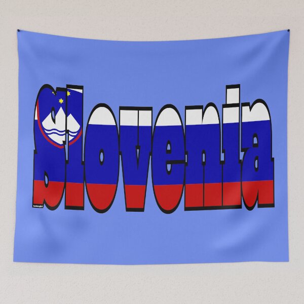 Item preview, Slovenia Font with Slovene Flag designed and sold by Havocgirl.