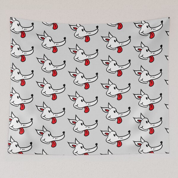 Item preview, Dog Face Funny Cute Tongue Sticking Out Head Comic Cartoon designed and sold by shirt-o-mat.