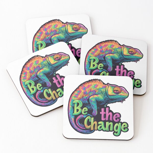 Item preview, Be the Change: Vibrant Chameleon Art designed and sold by frogbrained.
