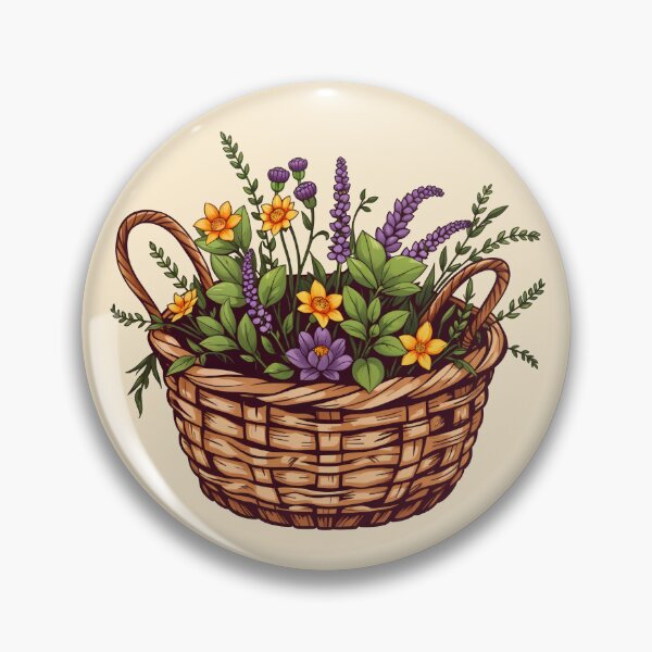 Item preview, Basket of flowers and herbs designed and sold by BestRebel.