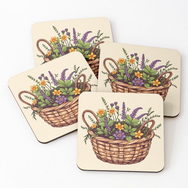 Item preview, Basket of flowers and herbs designed and sold by BestRebel.