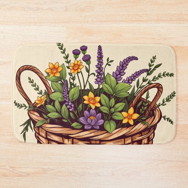 Item preview, Basket of flowers and herbs designed and sold by BestRebel.