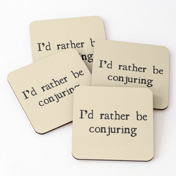 Item preview, I'd Rather Be Conjuring Black Text (Tan) designed and sold by BLAAAAASK.