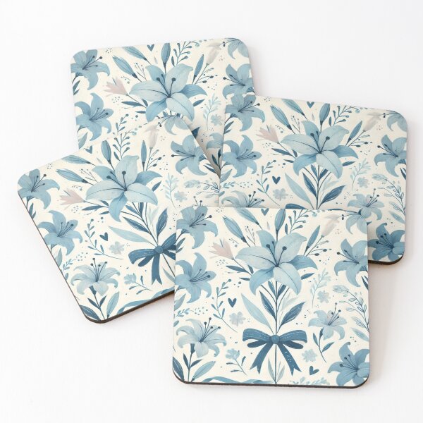 Item preview, Vintage Lilies & Bows Pattern designed and sold by Dollette Heaven.