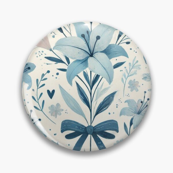 Item preview, Vintage Lilies & Bows Pattern designed and sold by Dollette Heaven.