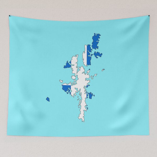 Item preview, Shetland Islands Map with Flag designed and sold by Havocgirl.