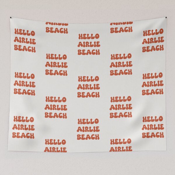 Item preview, Hello Airlie Beach Retro Typography Design designed and sold by RM-Journey.