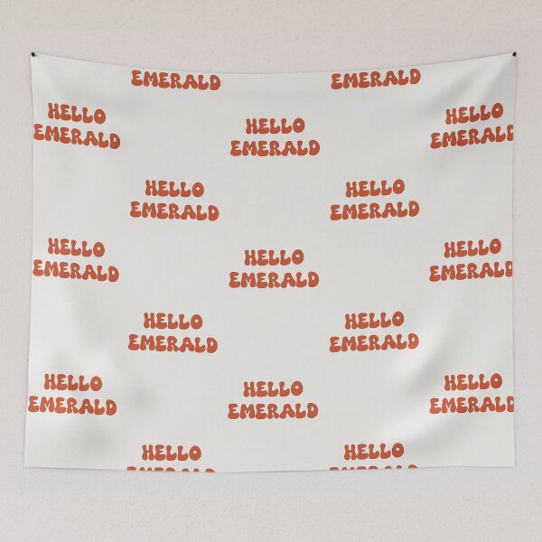Item preview, Hello Emerald Retro Typography Design designed and sold by RM-Journey.