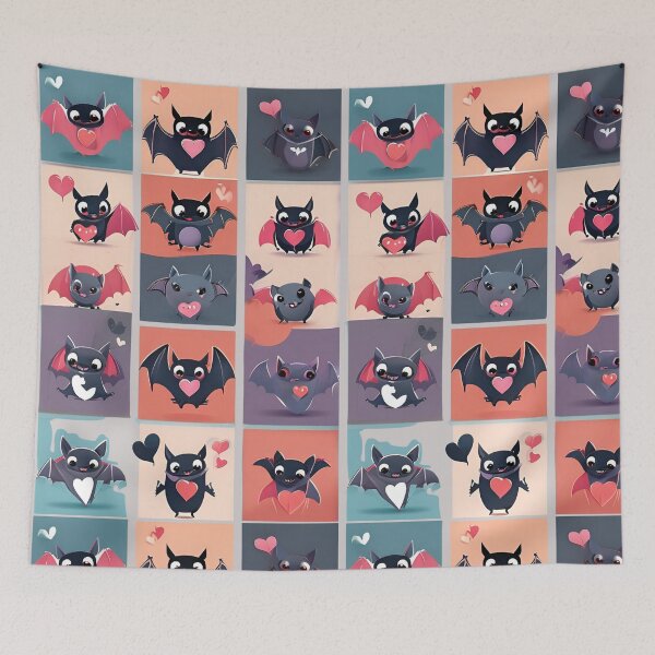 Item preview, Made of Love Bat kawaii, Batzilla, sweet bat, cute bat, cute,  designed and sold by GOLDENGARDENART.