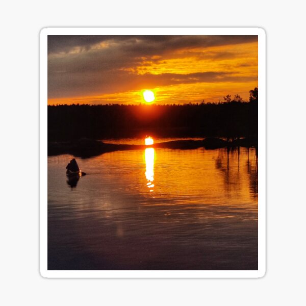 Sunset at the lake Sticker