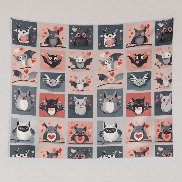 Item preview, Of Love Bat kawaii, Batzilla, sweet bat, cute bat, cute,  designed and sold by GOLDENGARDENART.