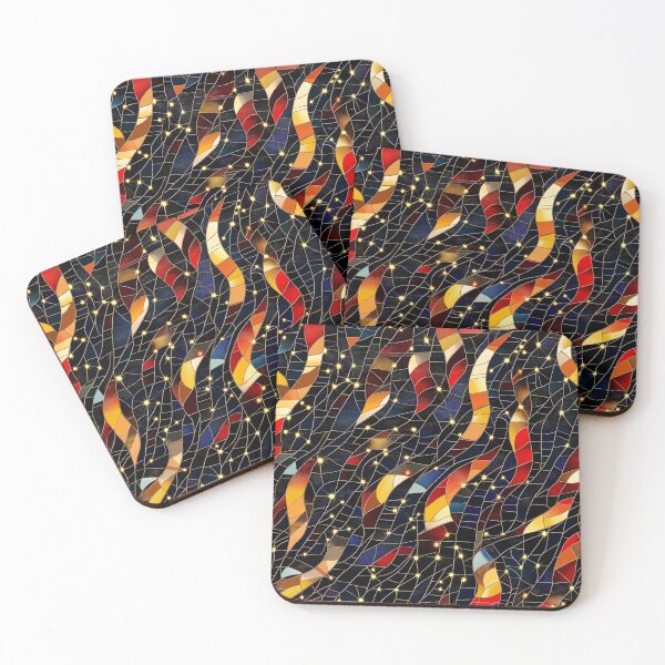 Item preview, Golden Flames: Abstract Mosaic Art designed and sold by OneMillionSpot.