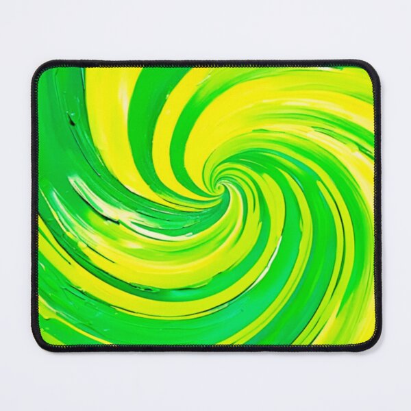 Item preview, Vivid Green and Yellow Swirl Art designed and sold by Health And Fitness Posts e-Store.
