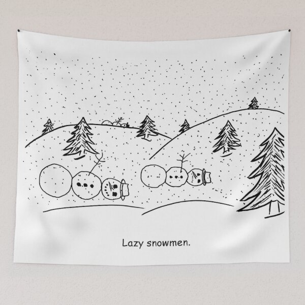 Item preview, Lazy Snowmen designed and sold by ThisEndUp.