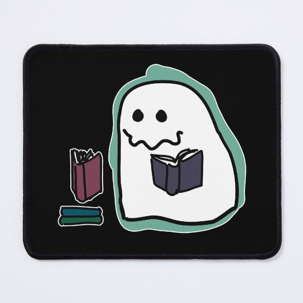 Item preview, White Border Ghost Reading A Book designed and sold by BLAAAAASK.