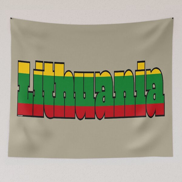 Item preview, Lithuania Font with Lithuanian Flag designed and sold by Havocgirl.
