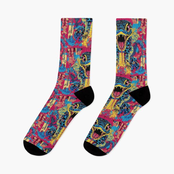 Item preview, "Vibrant Snake with Pop Art and Floral Patterns" designed and sold by OneMillionSpot.