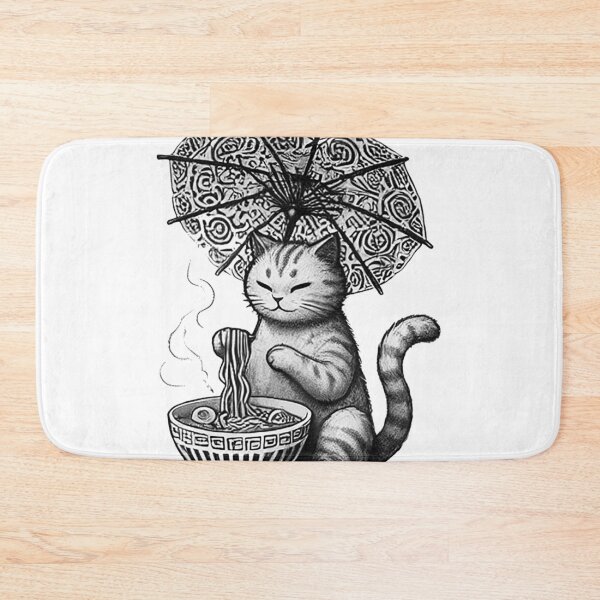 Aperçu de l'œuvre Chat Ramen 31 créée et vendue par S.Lindsay Designs.