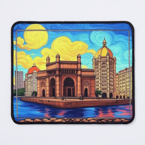 Item preview, Mumbai Skyline Taj Hotel Gateway of India designed and sold by Places On Earth.