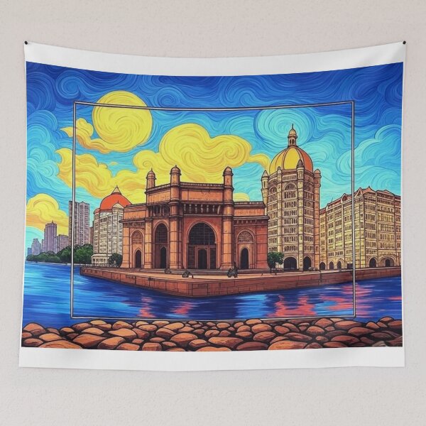 Item preview, Mumbai Skyline Taj Hotel Gateway of India designed and sold by Places On Earth.