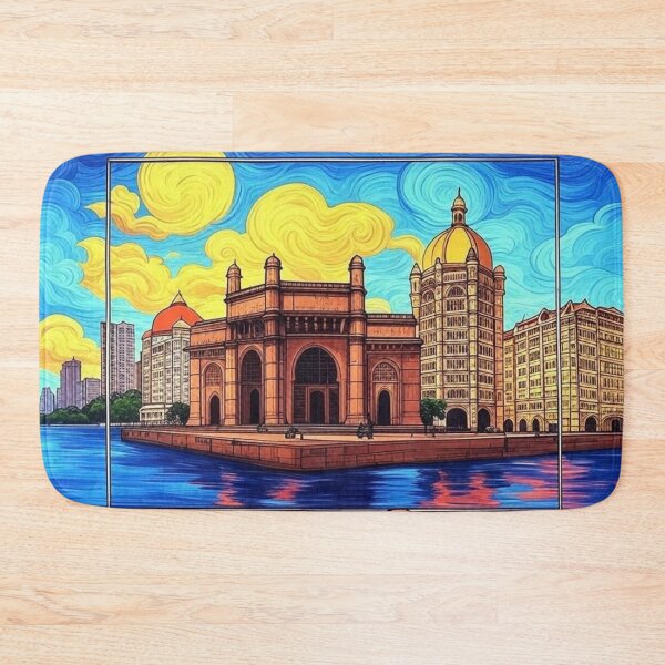 Item preview, Mumbai Skyline Taj Hotel Gateway of India designed and sold by Places On Earth.