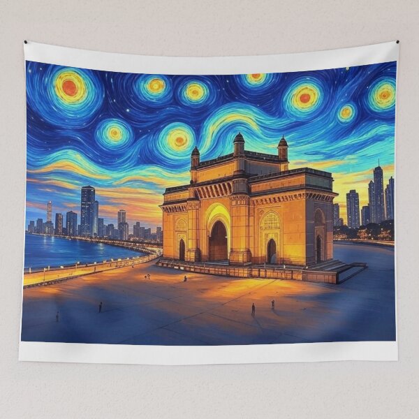 Item preview, Mumbai Skyline Gateway of India Painting designed and sold by Places On Earth.