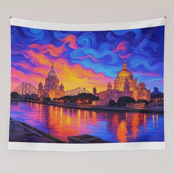 Item preview, Kolkata Skyline Victoria Memorial designed and sold by Places On Earth.
