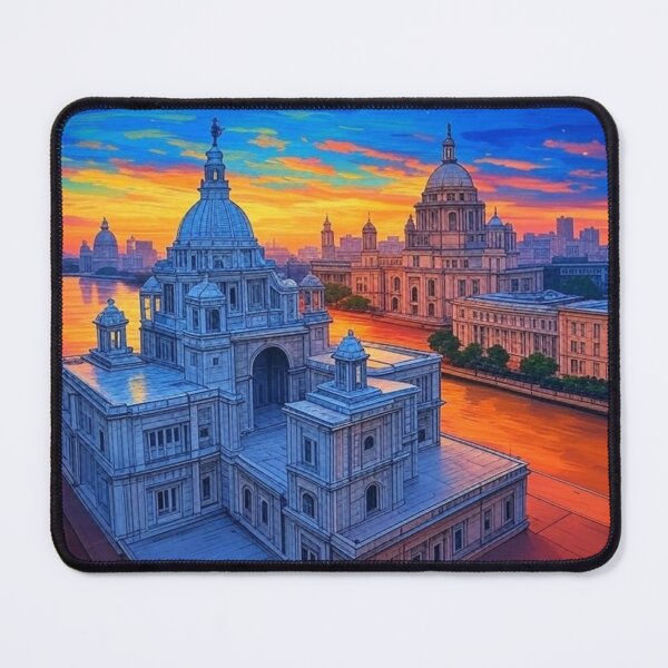 Item preview, Kolkata Skyline with Victoria Memorial designed and sold by Places On Earth.