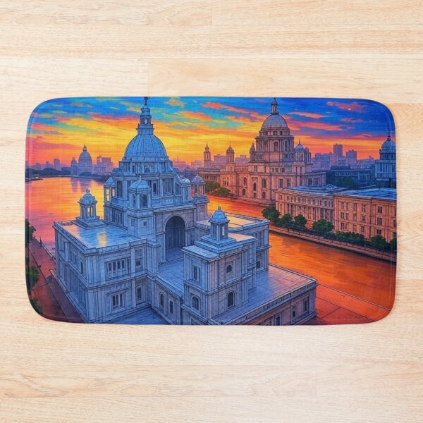 Item preview, Kolkata Skyline with Victoria Memorial designed and sold by Places On Earth.