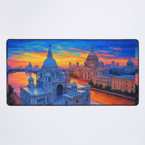 Item preview, Kolkata Skyline with Victoria Memorial designed and sold by Places On Earth.