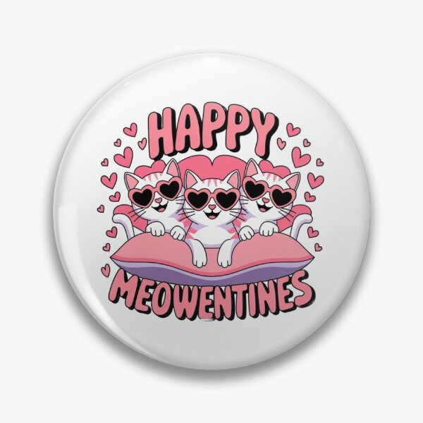 Item preview, Happy meowentines designed and sold by DropRomance.