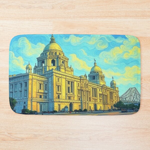 Item preview, Kolkata Skyline with Howrah Bridge designed and sold by Places On Earth.