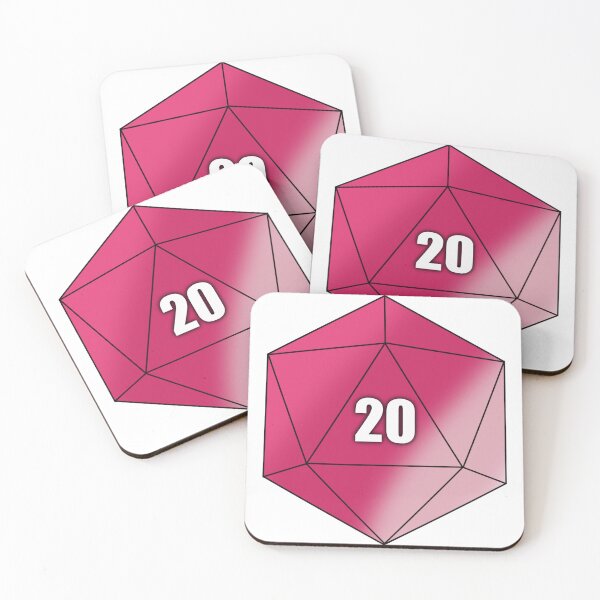 Item preview, D20 Pink designed and sold by Whylimecreates.