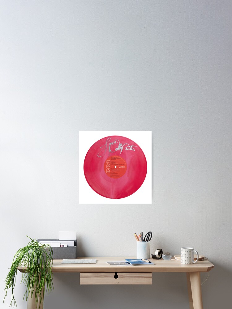 Dolly Parton Jolene Album Pink Autographed Vinyl Record Artwork Poster