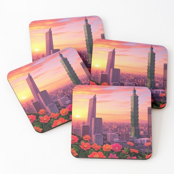 Item preview, Taipei 101 Skyline Flowers designed and sold by Places On Earth.