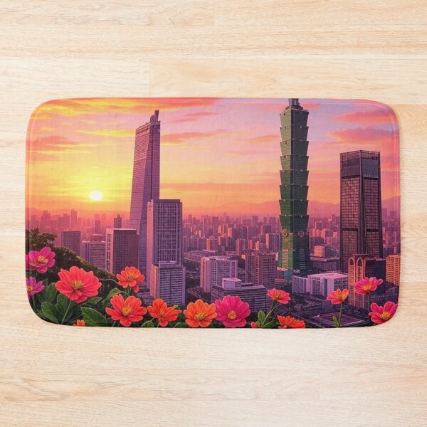 Item preview, Taipei 101 Skyline Flowers designed and sold by Places On Earth.