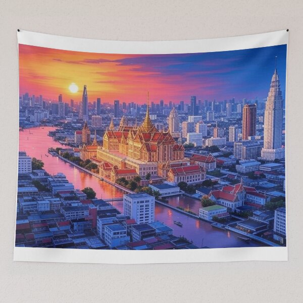Item preview, Bangkok Skyline Grand Palace designed and sold by Places On Earth.