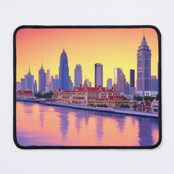 Item preview, Bangkok Skyline Chao Phraya River designed and sold by Places On Earth.